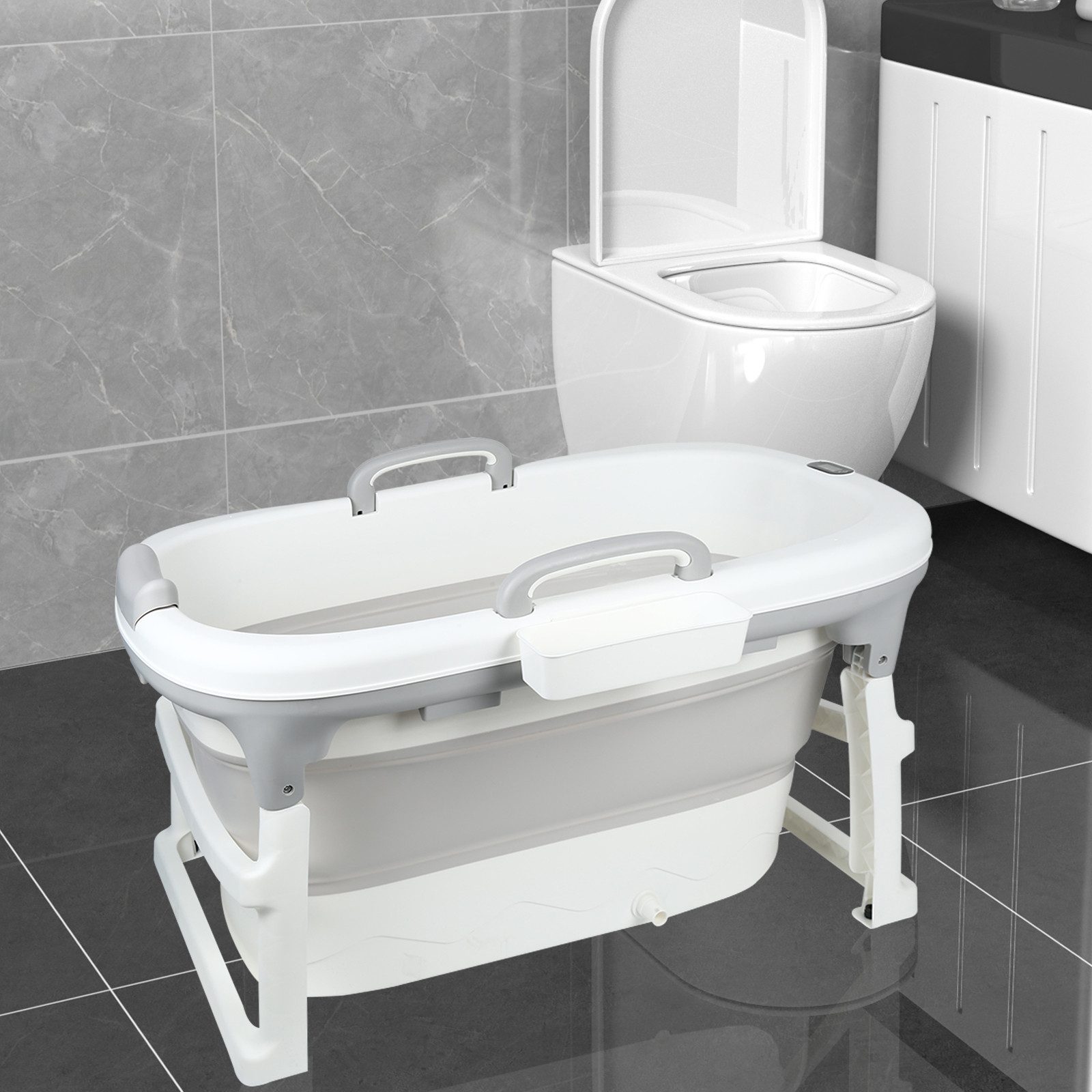 Thumbnail - JEOBEST Babybadewanne Große Baby Badewanne Faltbar Kinderbadewanne auf rutschfestem Fuß, (Tragbare Badewanne für Dusche,...