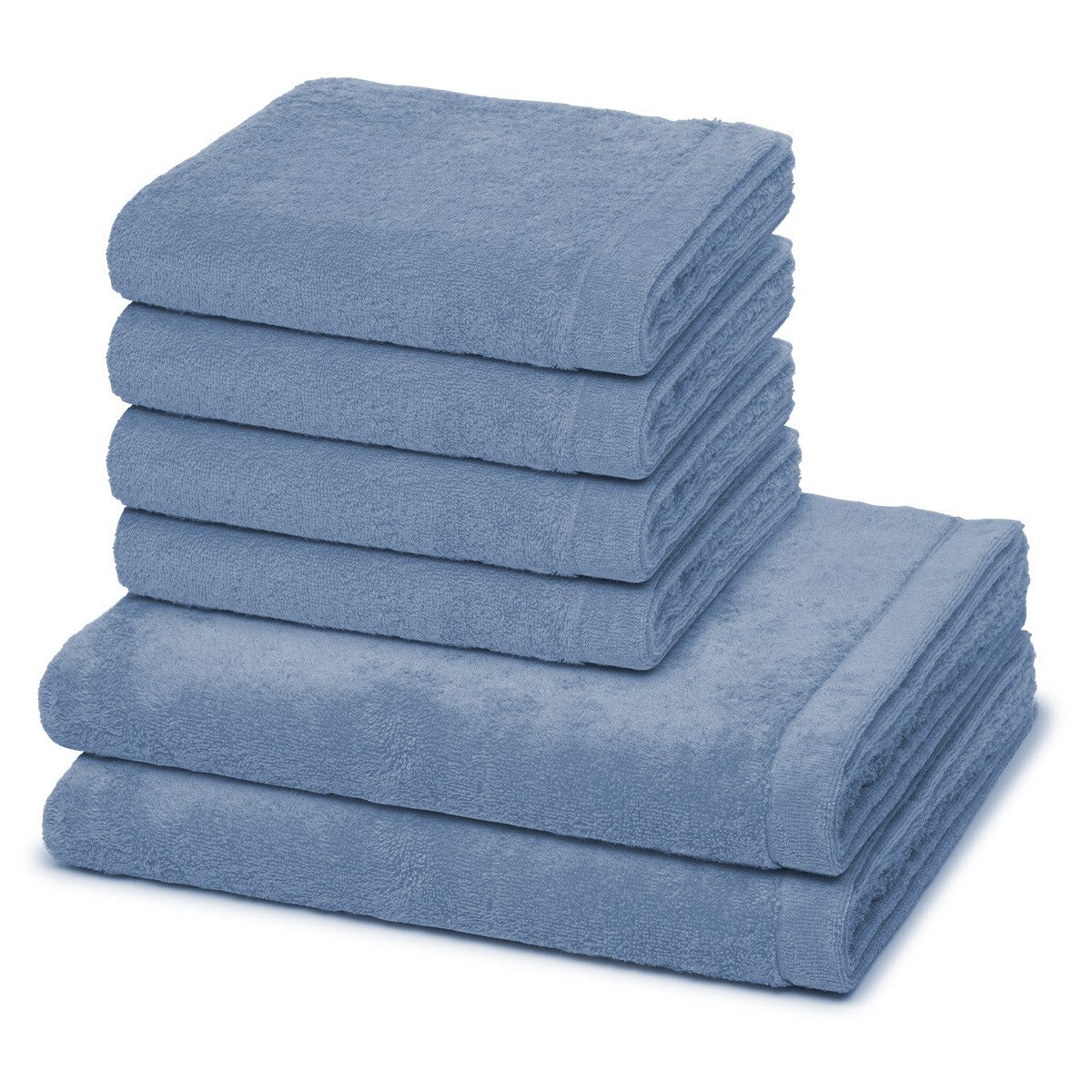 Cawö Handtuch Set Lifestyle, Walkfrottee (Spar-Set, 6-St), 4 X Handtuch 2 X Duschtuch im Set - Baumwolle - Saugstark