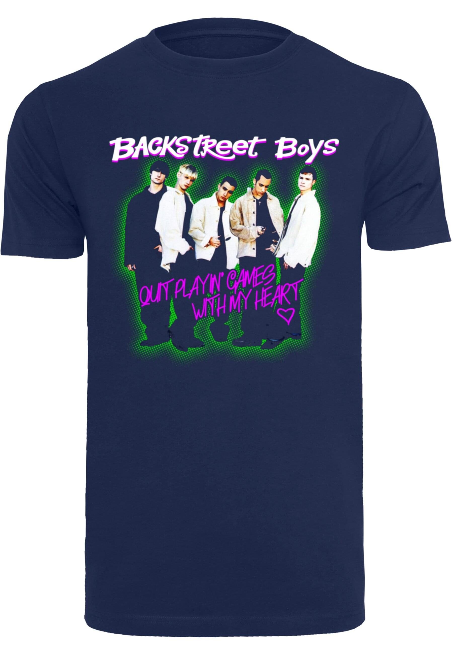 Merchcode T-Shirt Herren Backstreet Boys - Playing Games T-Shirt Round Neck (1-tlg) lightnavy