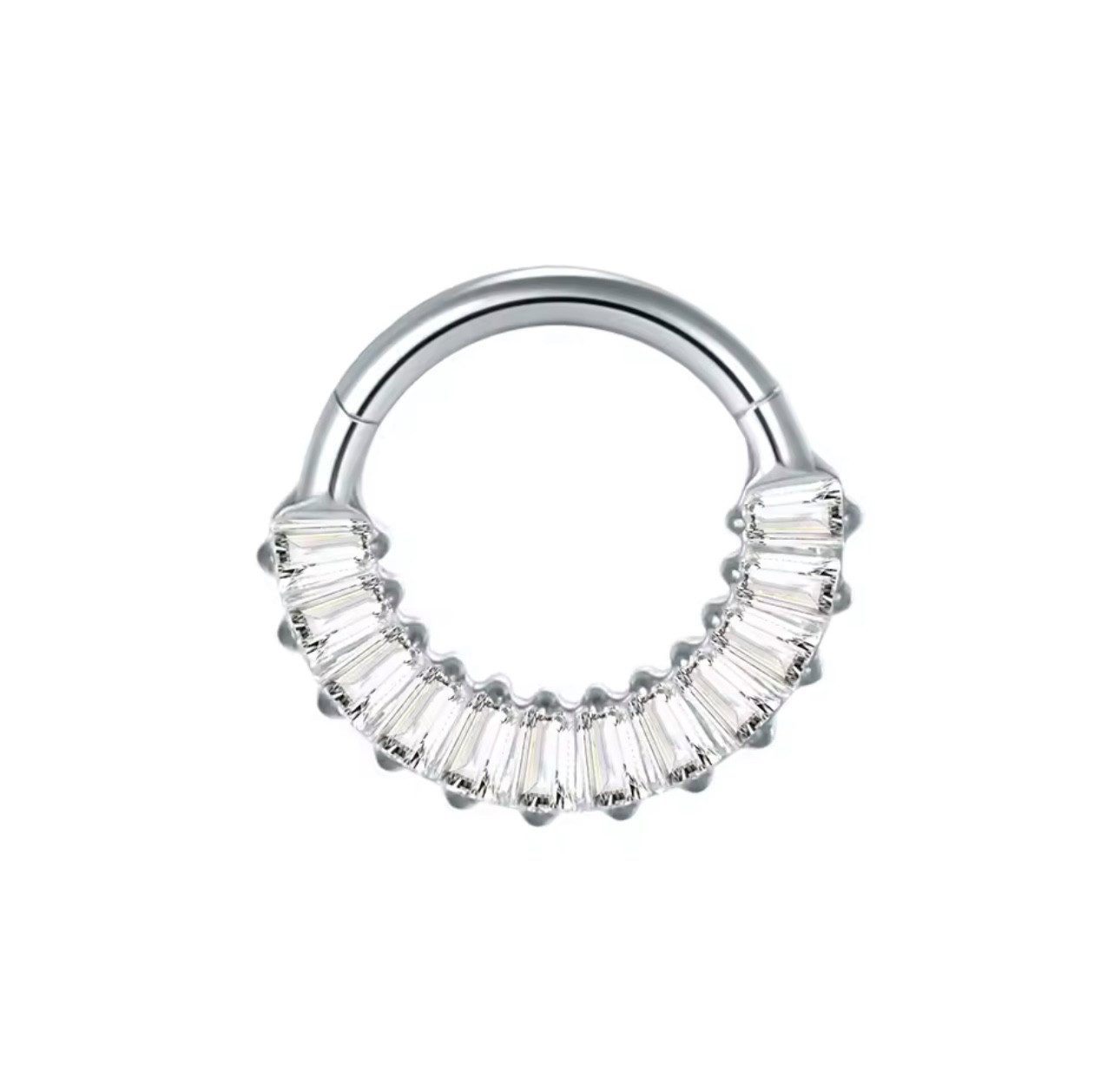 Nasenpiercing Titan G23 Hinged Segmentring Charnier/Conch Septum Clicker