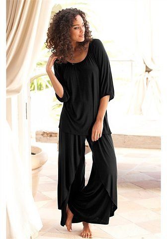 LASCANA Pyjama (Set, 2 tlg) Hose in edler Layeroptik