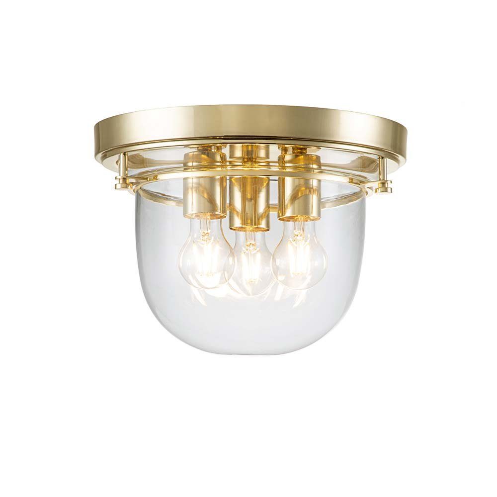 Elstead LIGHTING Deckenleuchte, Leuchtmittel nicht inklusive, Deckenleuchte Deckenlampe Wohnzimmerleuchte 3-Flammig Stahl messing