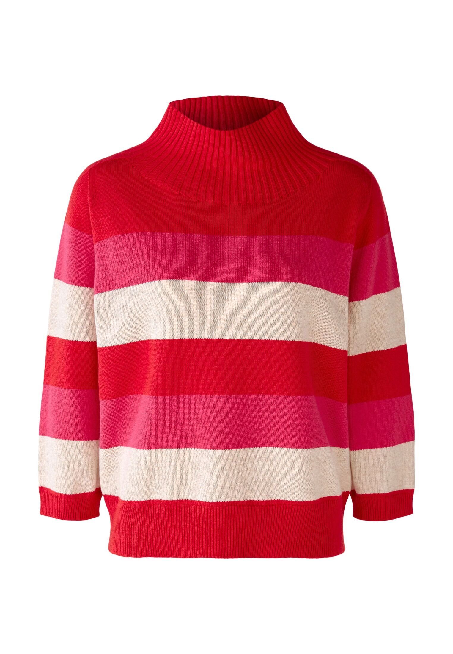 OUI Damen Pullover LEEZA - Reine Baumwolle Mit Layering-Effekt | Lässiger Casual Style