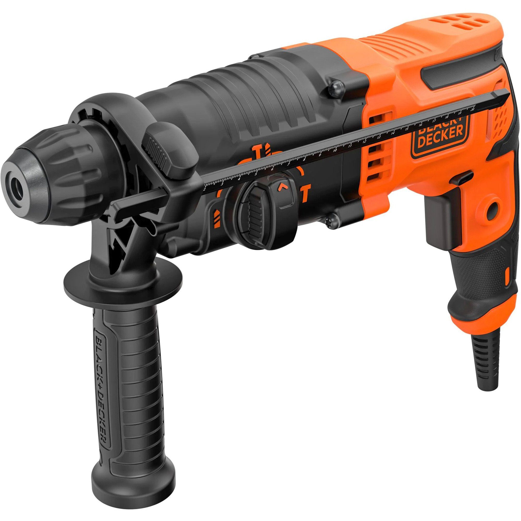 Black + Decker Bohrmaschine BLACK+DECKER Bohrhammer BEHS01K-QS, (650 Watt