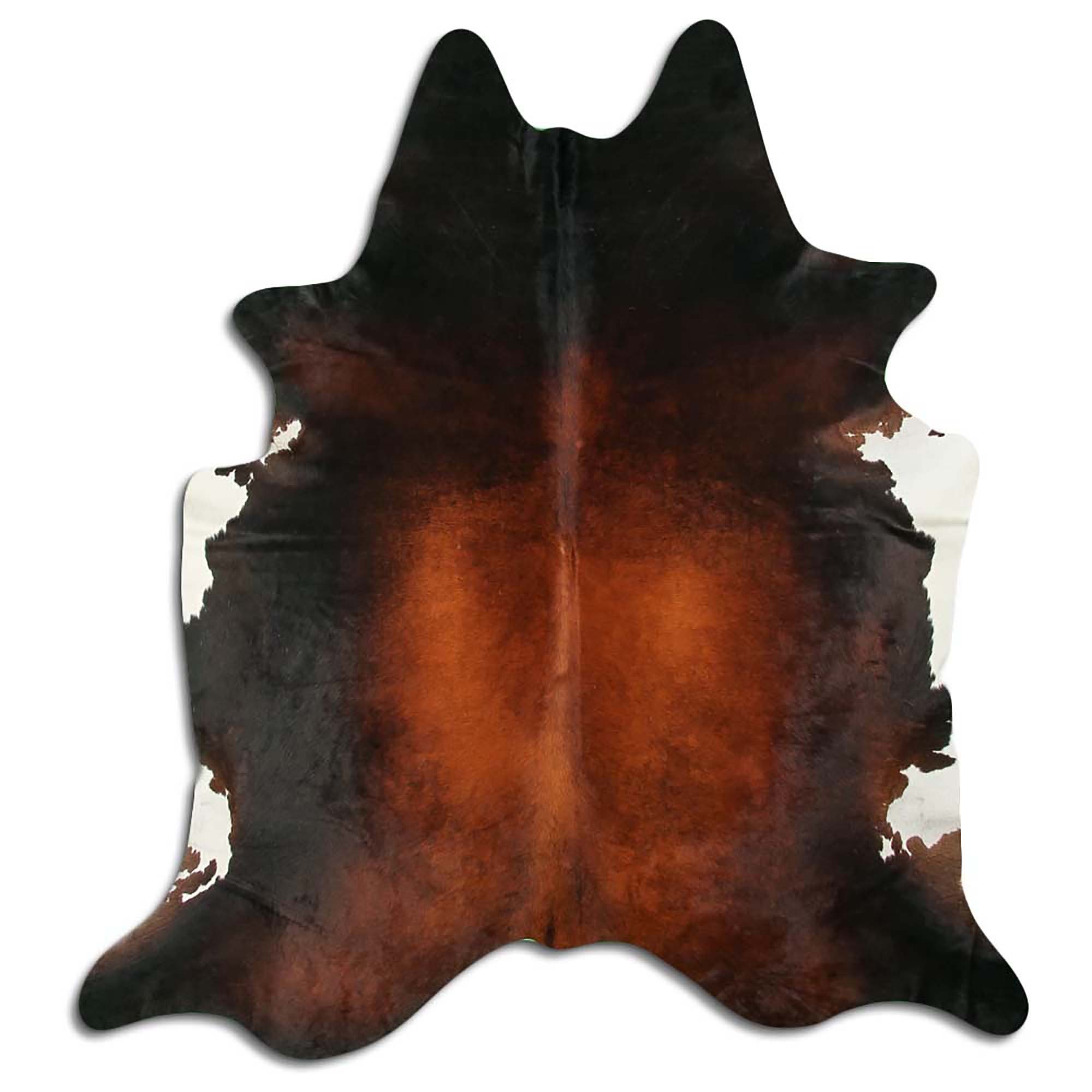 Fellteppich L210 x B210 cm - brauns chwarz weiß, Livorio, Kuhfell ...