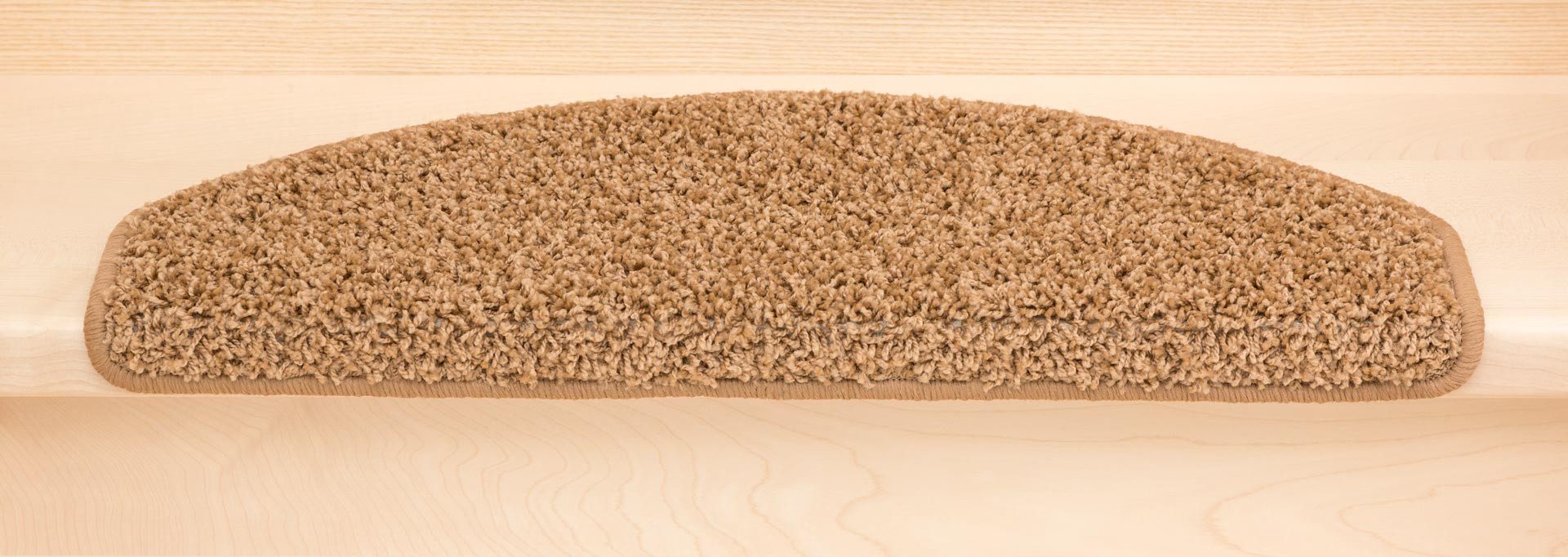 Metzker® Stufenmatte Stufenmatten Shaggy Venus Halbrund Einzeln und SparSet's, Halbrund, Höhe: 22 mm, 15 Stück im Set - Hellbraun – Bild 3 von 5