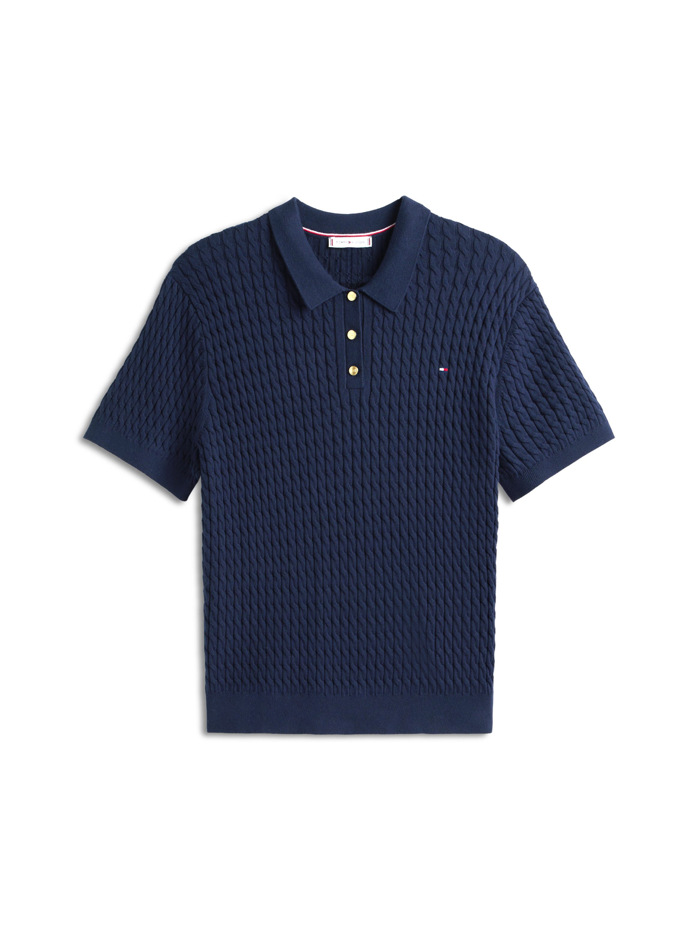Polokragenpullover CRV CO CABLE FINE GG POLO S/S