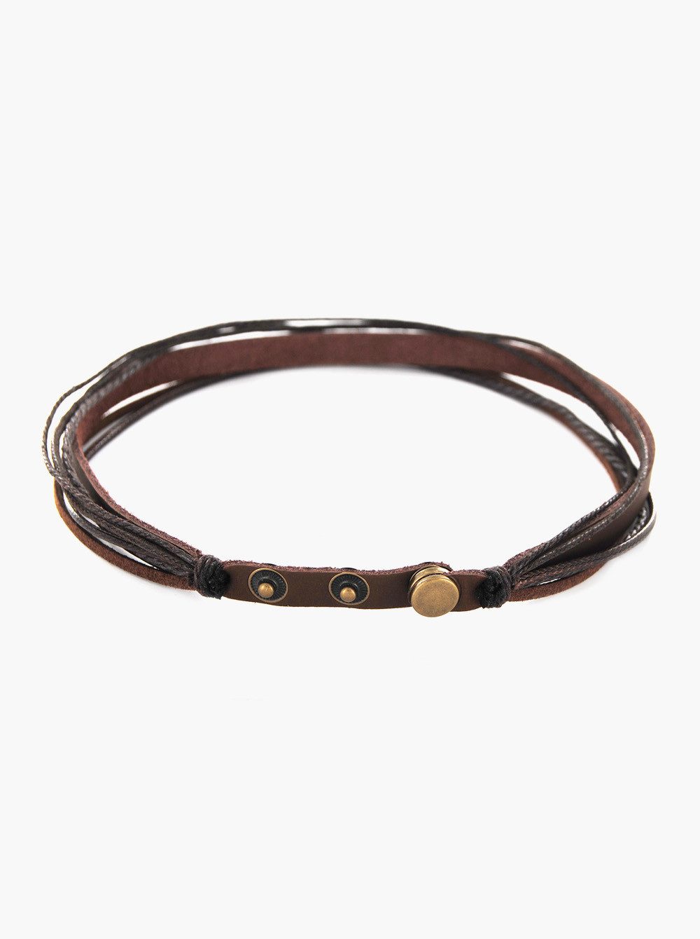 axy Lederarmband Herrenarmband Wickelarmband Leder Armband Herren Damen, aus Echtleder, Surferarmband in 3 Längen verschließbar – Bild 3 von 3