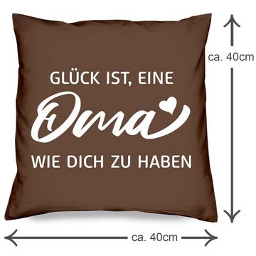 Soreso® Dekokissen Kissen + Socken Geschenk für Oma zum Geburtstag Muttertag Weihnachten, Geburtstagsgeschenk Weihnachtsgeschenk Muttertagsgeschenk