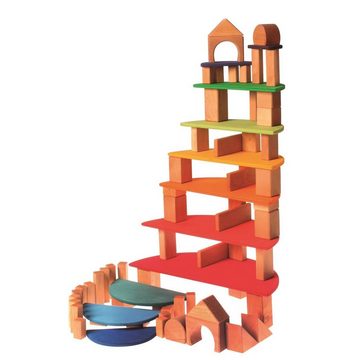GRIMM´S Spiel und Holz Design Spielbausteine Große Halbkreise Regenbogen Bodenlegespiel 11 Holzteile