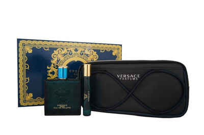 Versace Duft-Set Versace Eros Eau de Toilette 100ml + EDT 10ml & Versace Trousse, 1-tlg.