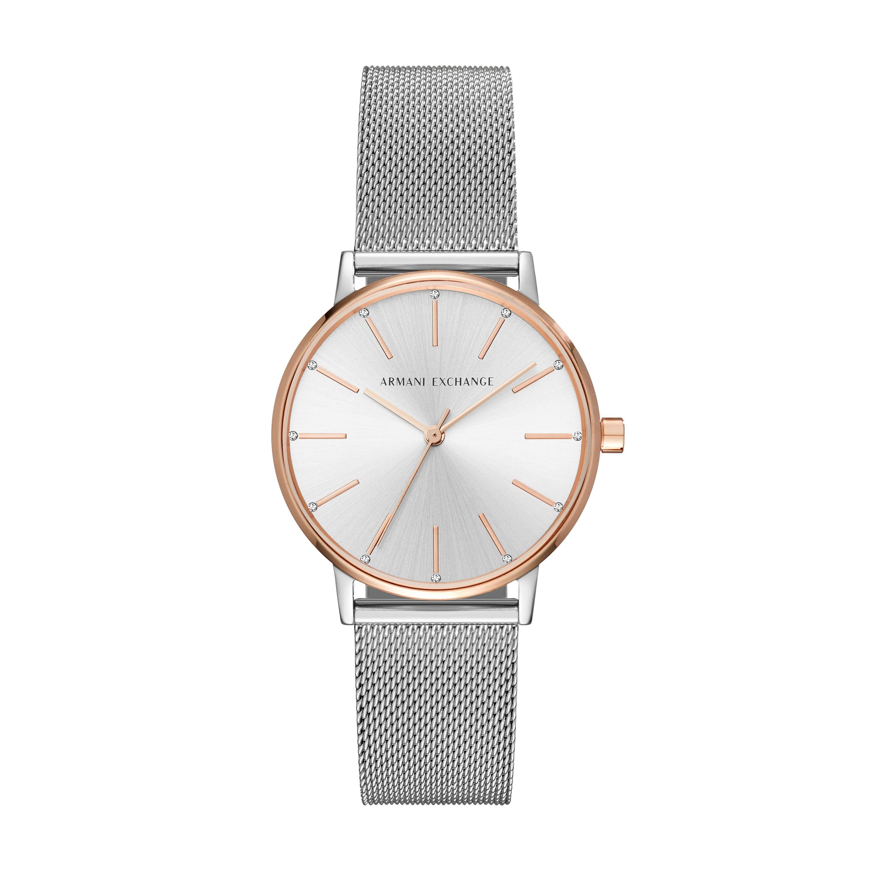 ARMANI EXCHANGE Quarzuhr The Bicolor Milanaise Edelstahl