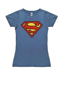 LOGOSHIRT T-Shirt Superman mit coolem Vintage-Print