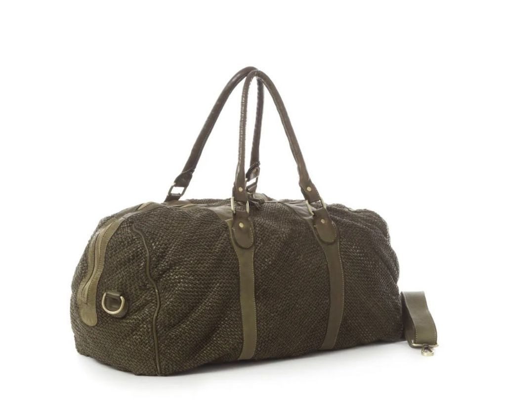 BZNA Weekender Shopper Viona Designer Reise Sport Shopper Schultertasche, geflochtenes Leder