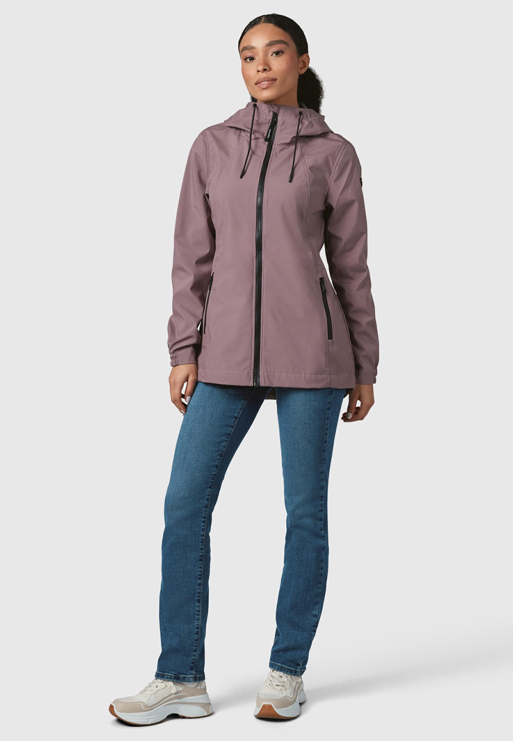 Ragwear Kurzmantel Zuzka Sport Wasserdichter kurzer Übergangsmantel für Damen