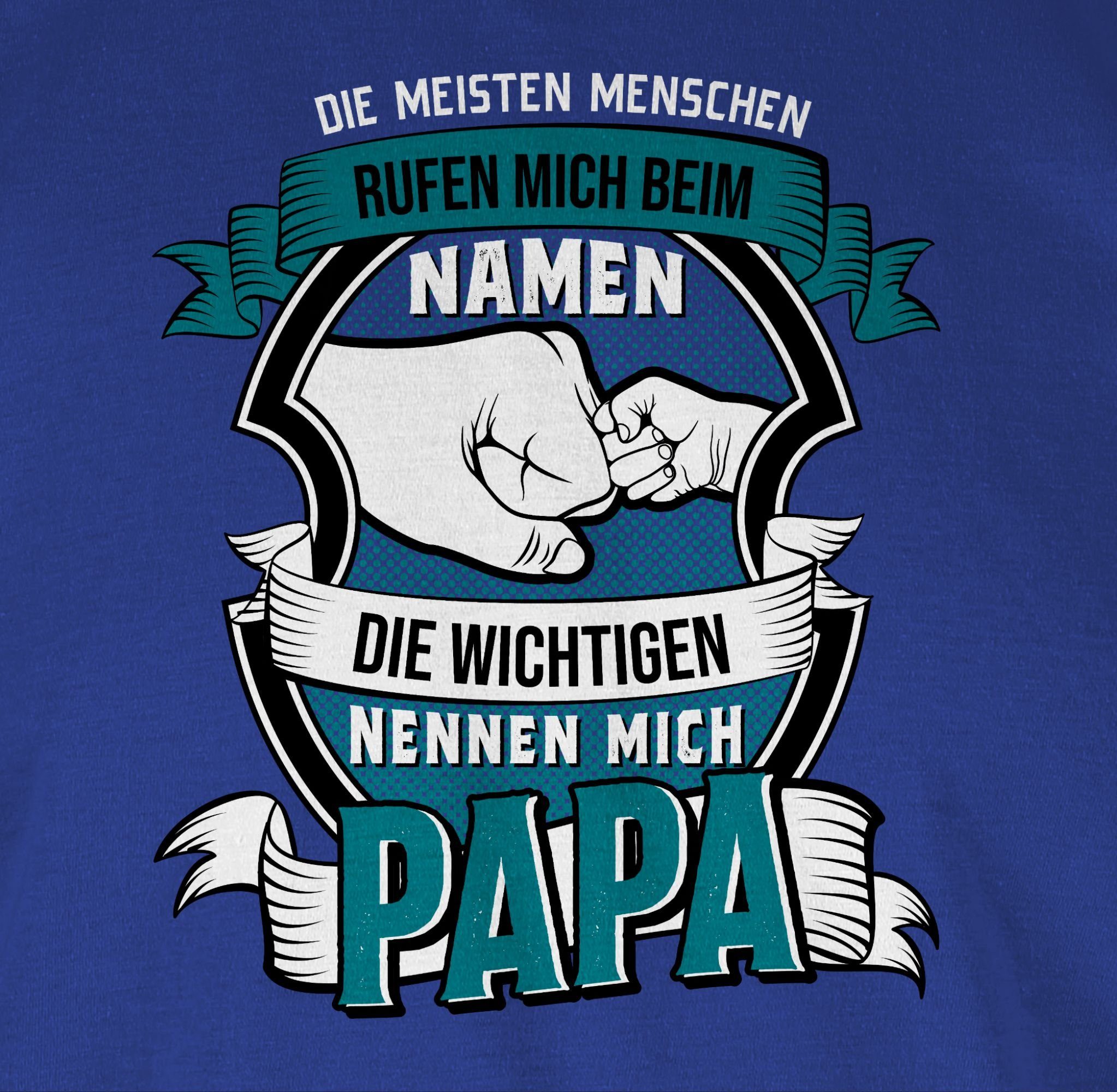 Namen Shirtracer für 3 meisten Die beim Papa nennen Vatertag Menschen T-Shirt Geschenk mich Royalblau Papa