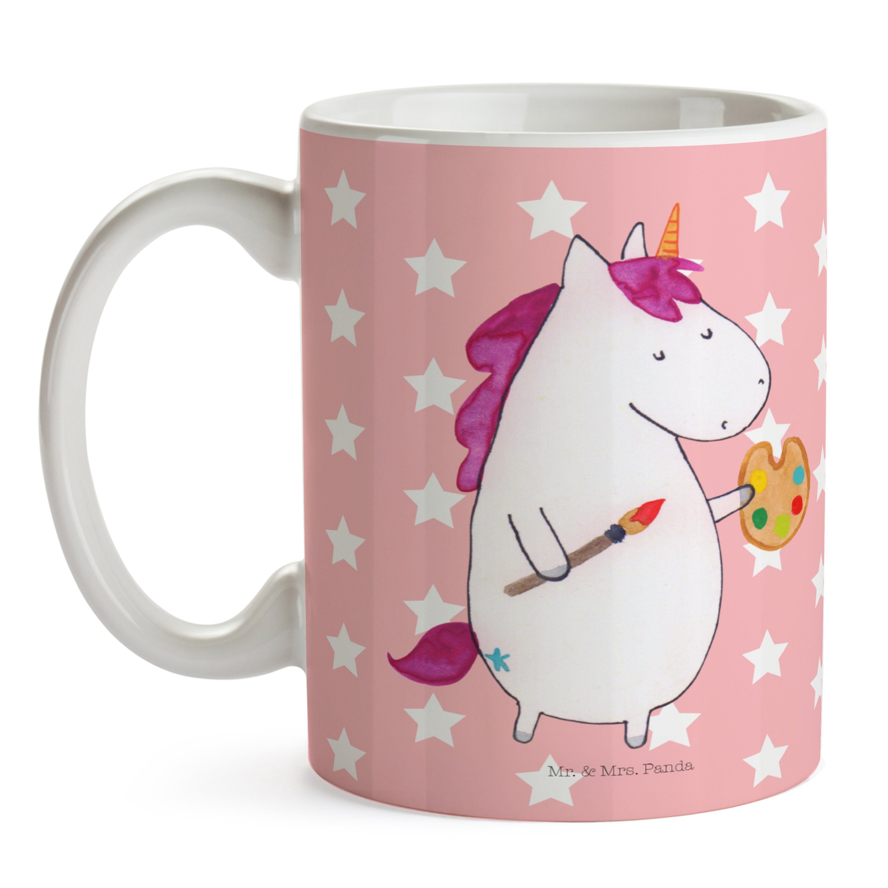 Mr. & Einhörner, Keramik Einhorn - - Panda Rot Tasse Tasse Sp, Welt, Pastell Mrs. Künstler Geschenk