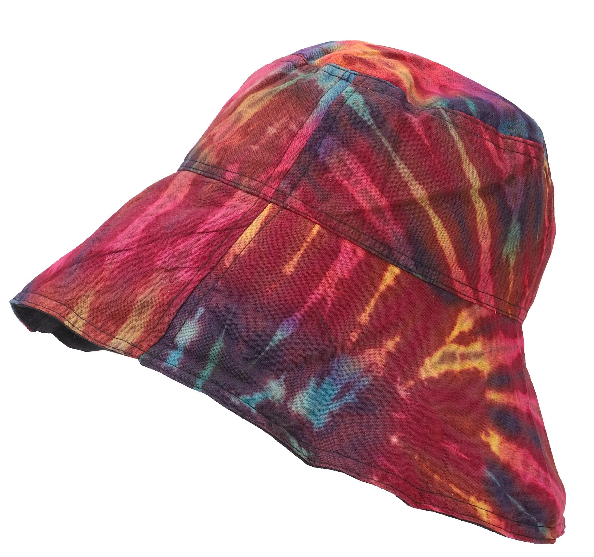 Guru-Shop Strickmütze Sommerhut, Batik Schlapphut, Bucket Hat,..
