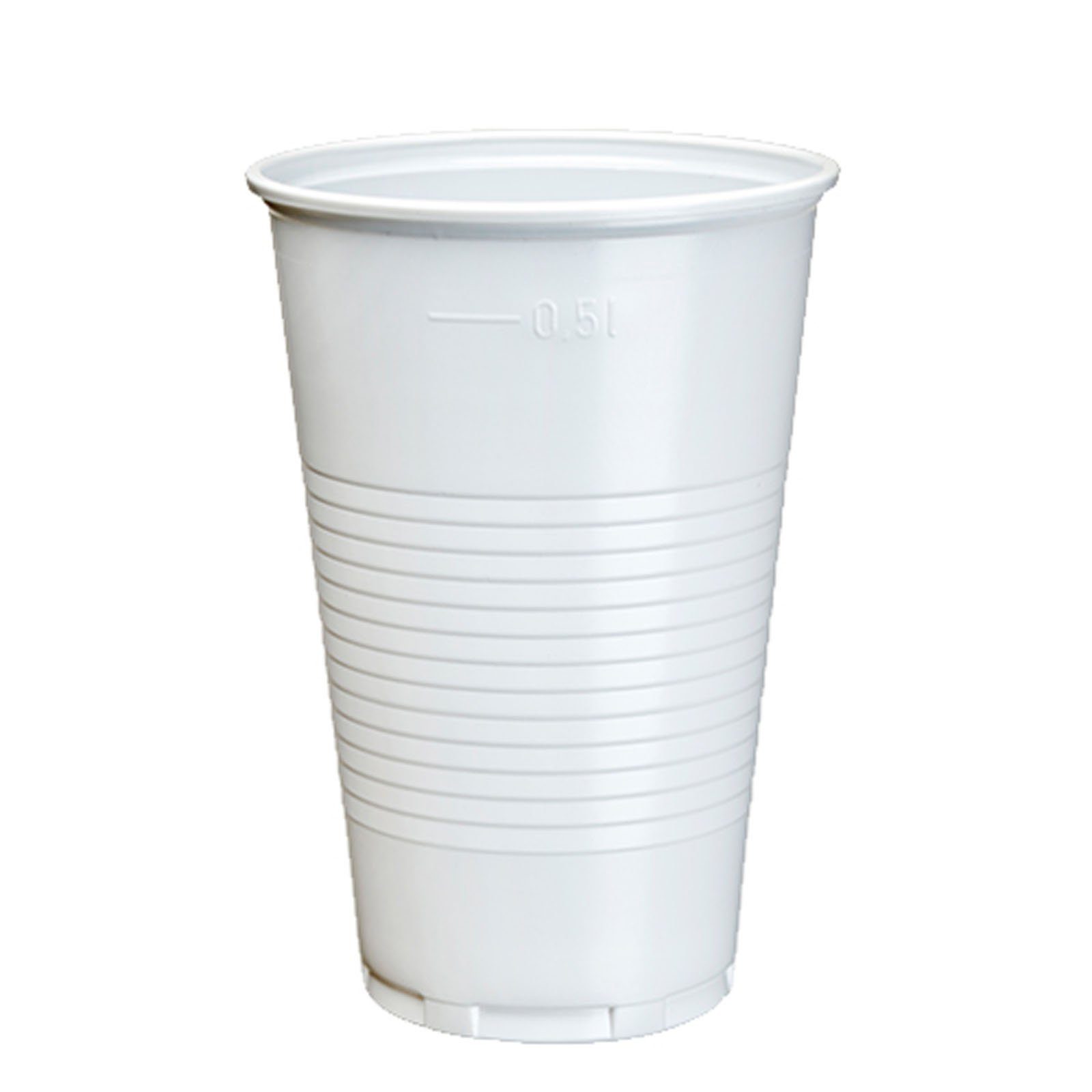 Starpak Einwegbecher 1600 Stück Plastikbecher (PP), 0,5 l Ø 9,5 cm · 13,7 cm weiss mit