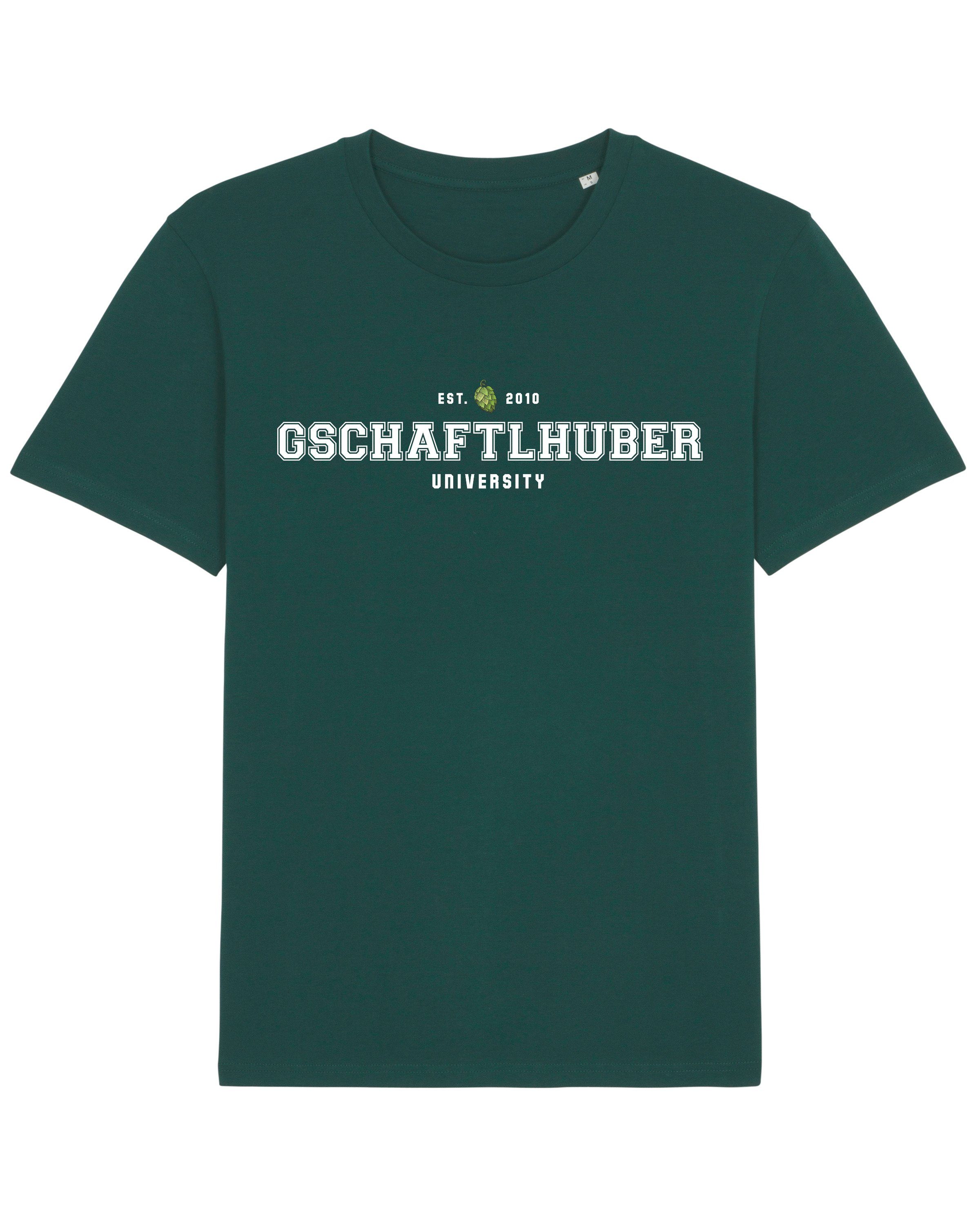 wat? Apparel Print-Shirt Gschaftlhuber University (1-tlg) glazed grün
