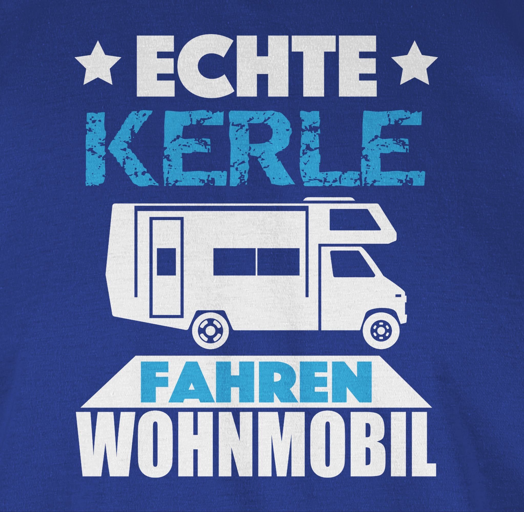 Shirtracer T-Shirt Echte Kerle fahren Fahrzeuge Royalblau Wohnmobil 03