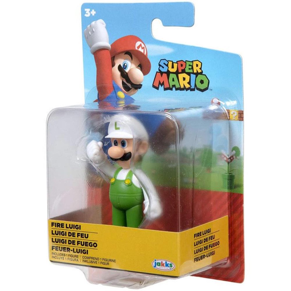 Super Mario Actionfigur Nintendo Super Mario Figur Wave 28 Fire Standing Luigi, 6,5 cm