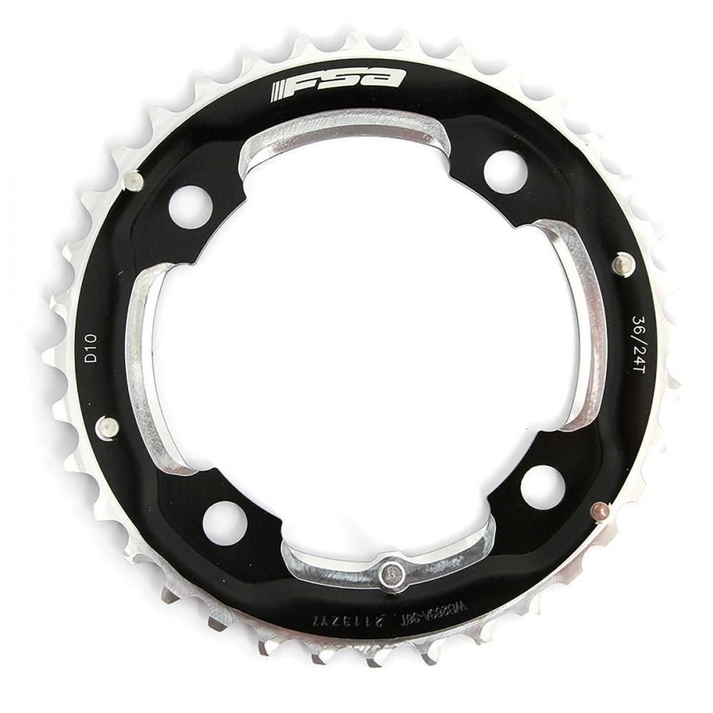 Kettenschaltung FSA Kettenblatt MTB Pro 4-Arm 2x 104 mm x 36 T Schwarz - präzises Scha