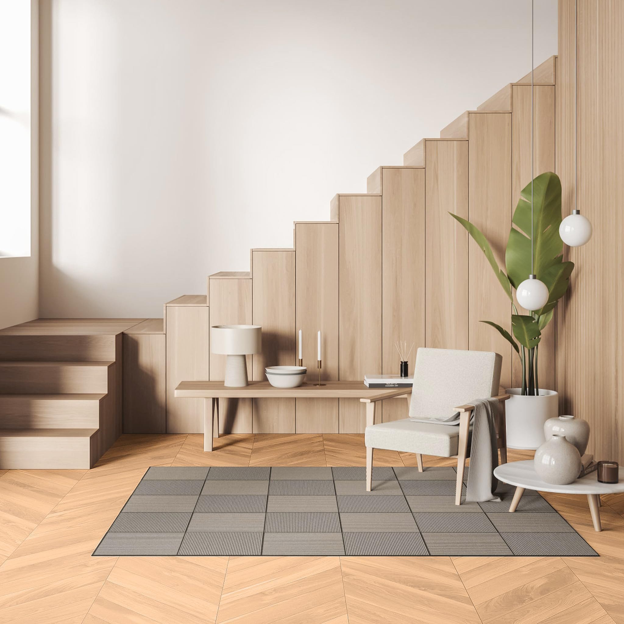 FIVMEN Vinylboden PVC Bodenbelag Selbstklebend, Holzmaserung Dielen, Bodenfliesen, 18/36 Stück, 2.51/5.2 m² Schneidbar Fliesen für Schlafzimmer, Küche – Bild 5 von 5