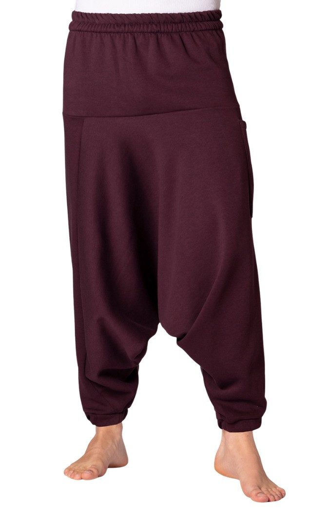 PANASIAM Haremshose Aladinhose als bequeme Chillhose aus Jogginghosen-Stoff für Herbst und Winter warm gefütterte Baumwollhose fürs Sofa oder Homeoffice
