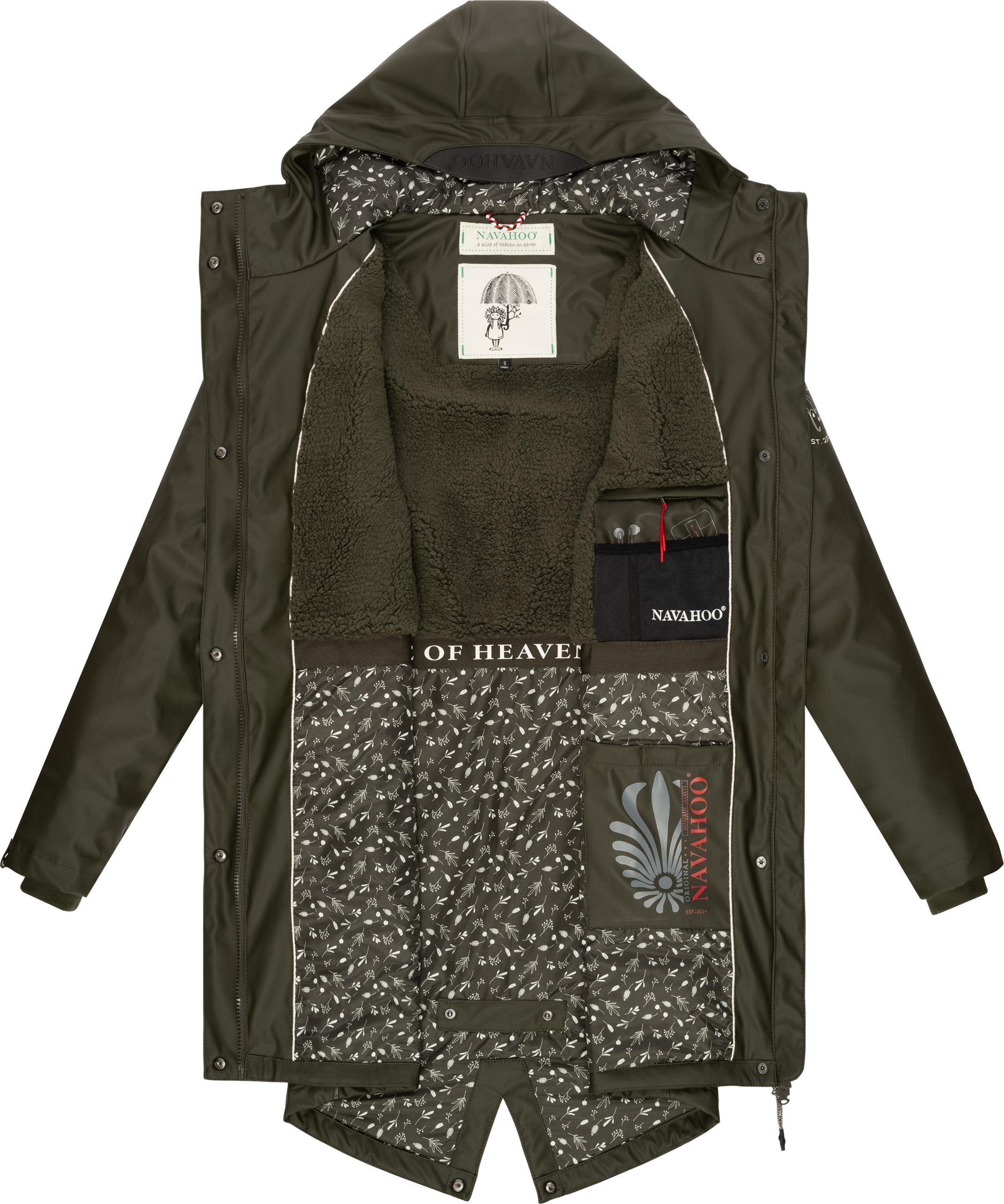 Navahoo Regenjacke Flower Regenmantel Outdoor dunkelgrün Damen of Ocean modischer