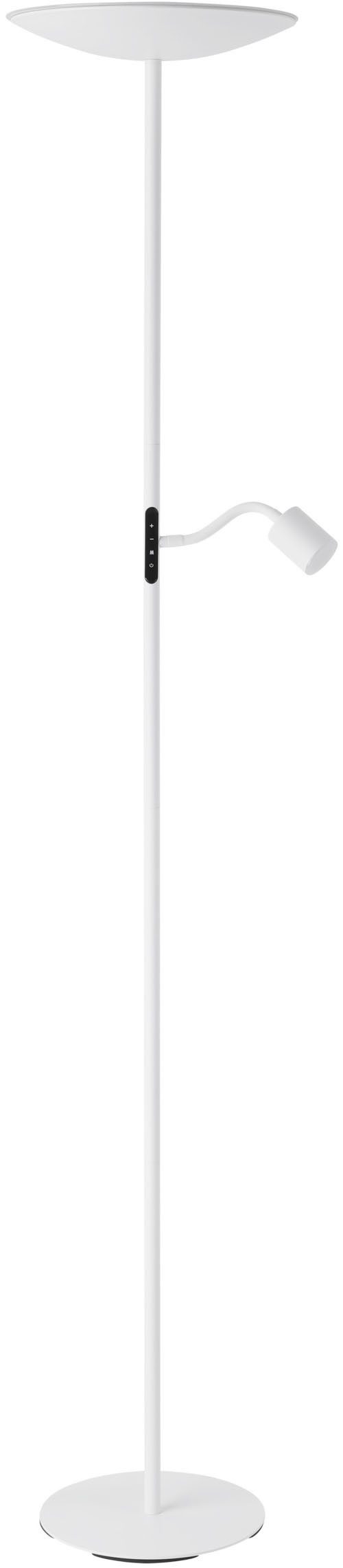 EGLO Stehlampe CONIVARINO Stehlampe - Stahl - LED;LED - 26,5W;1X4W - IP20, Dimmfunktion, mehrere Helligkeitsstufen, LED fest integriert, Warmweiß, Standleuchte, Leselampe, Wohzimmer, Schlafzimmer, H170 x Ø32 cm