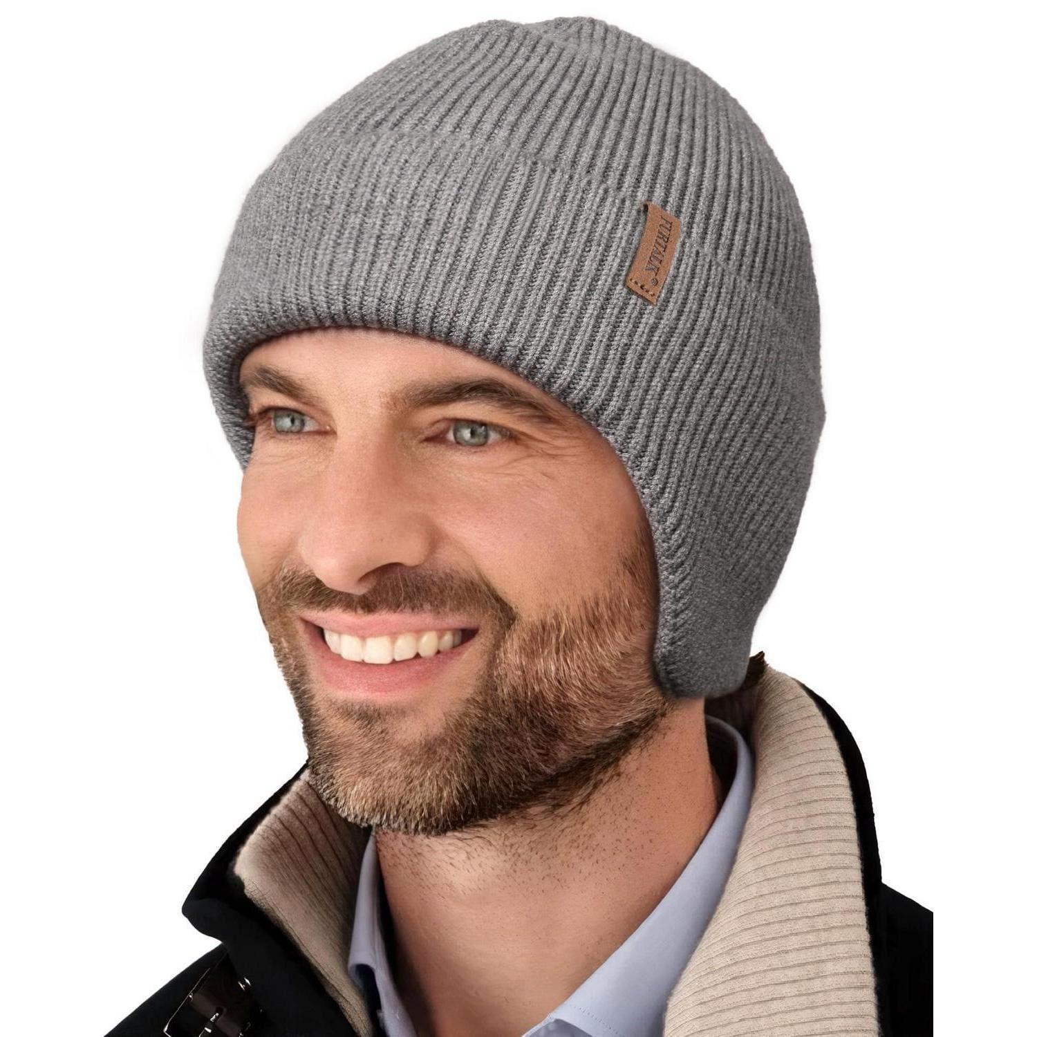 LuxusKollektion Beanie Winter Beanie Mütze mit Ohrenklappe (1-St)