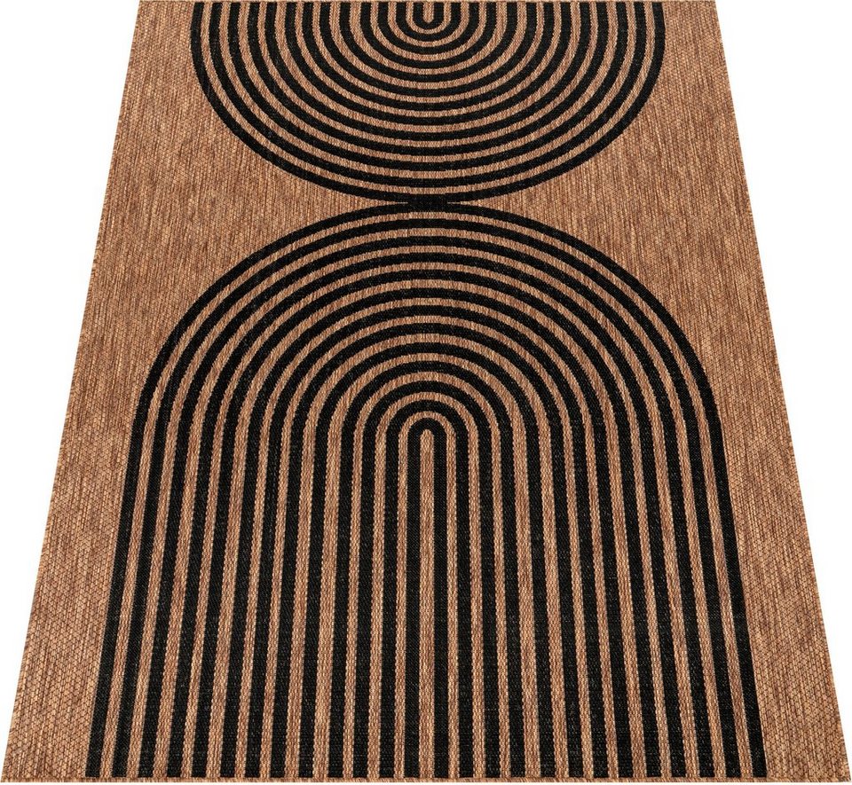 Teppich Illusion 328, Paco Home, rechteckig, Höhe: 4 mm, Flachgewebe, Scandi  Look, In- und Outdoor geeignet, Strapazierfähig und pflegeleicht