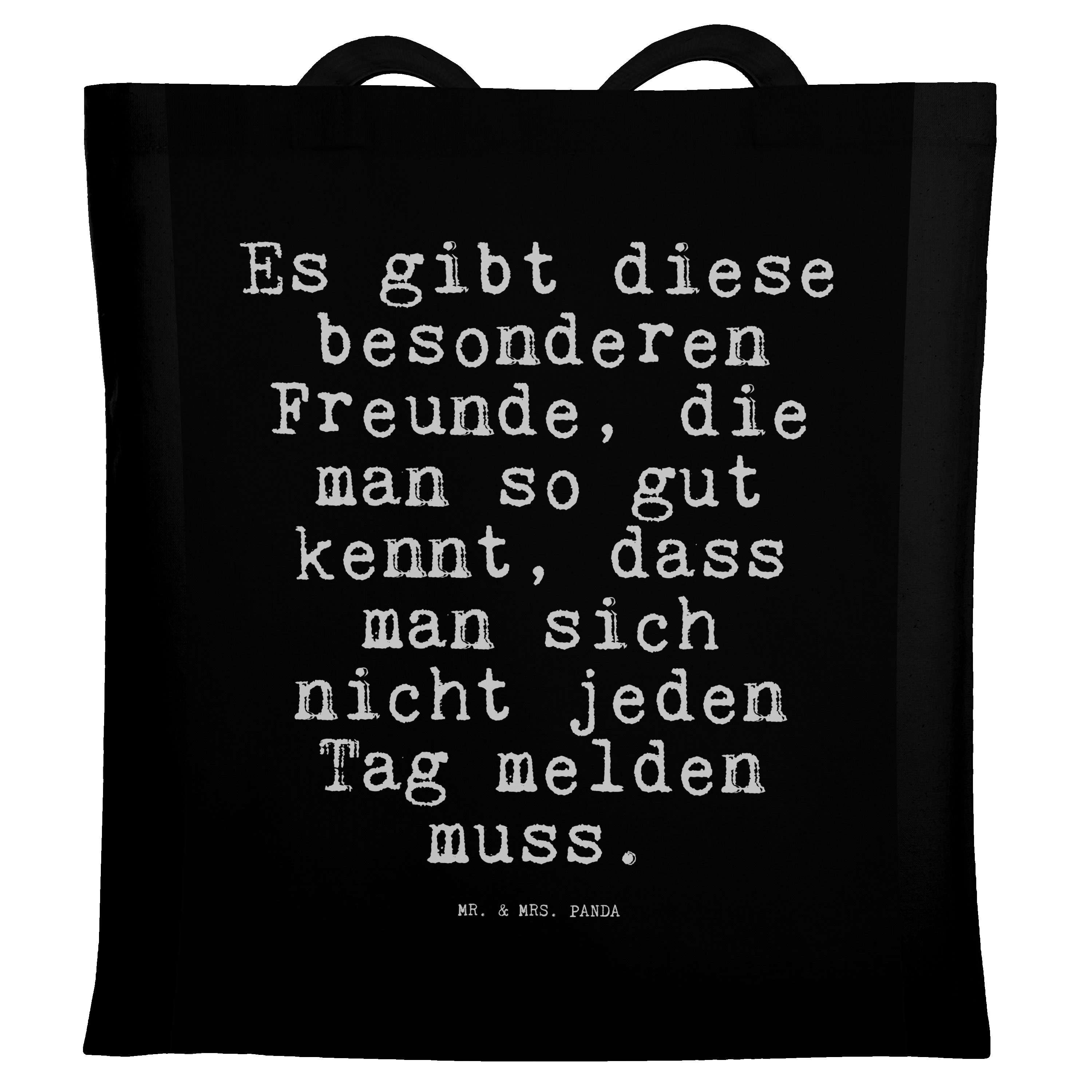 Mr. & Mrs. Panda Tragetasche »Es gibt diese besonderen... Schwarz