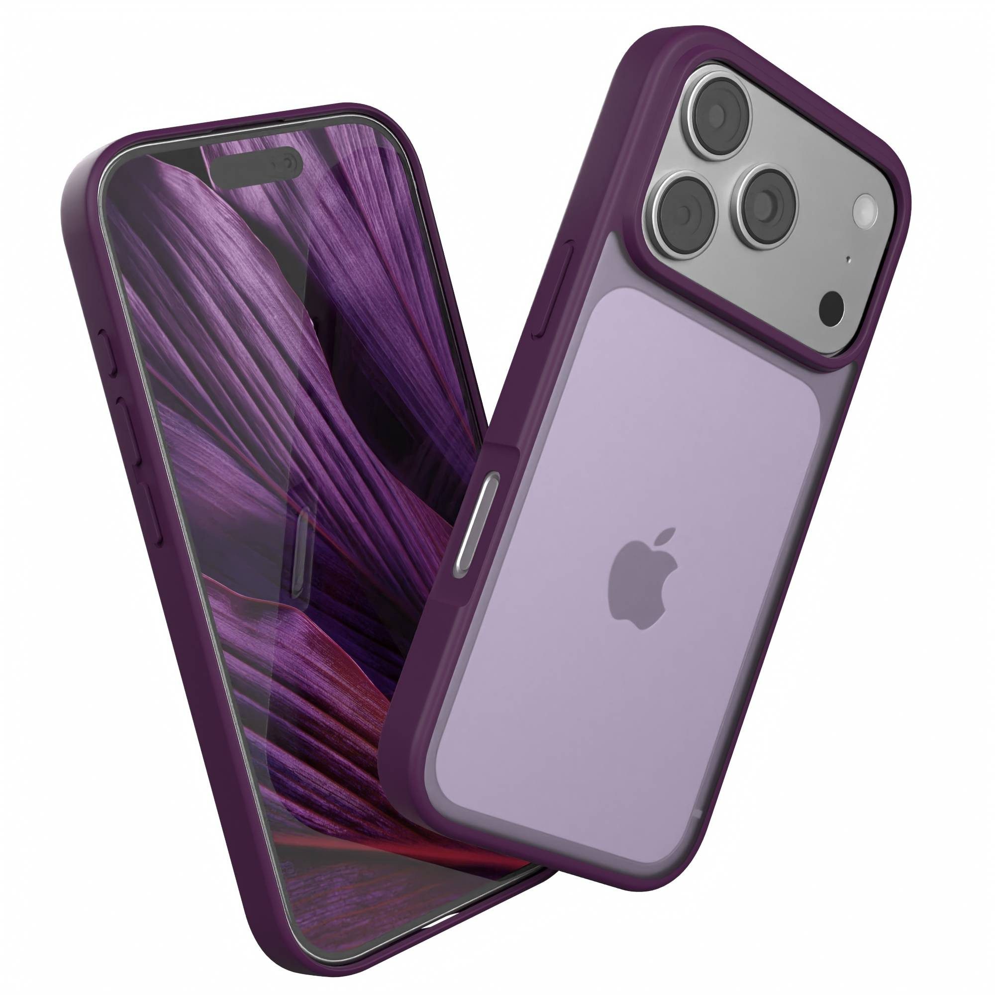 EAZY CASE Handyhülle Outdoor Case für Apple iPhone 17 Pro 6,3 Zoll, Outdoor Case mit Kameraschutz stoßfest Back Cover Violett