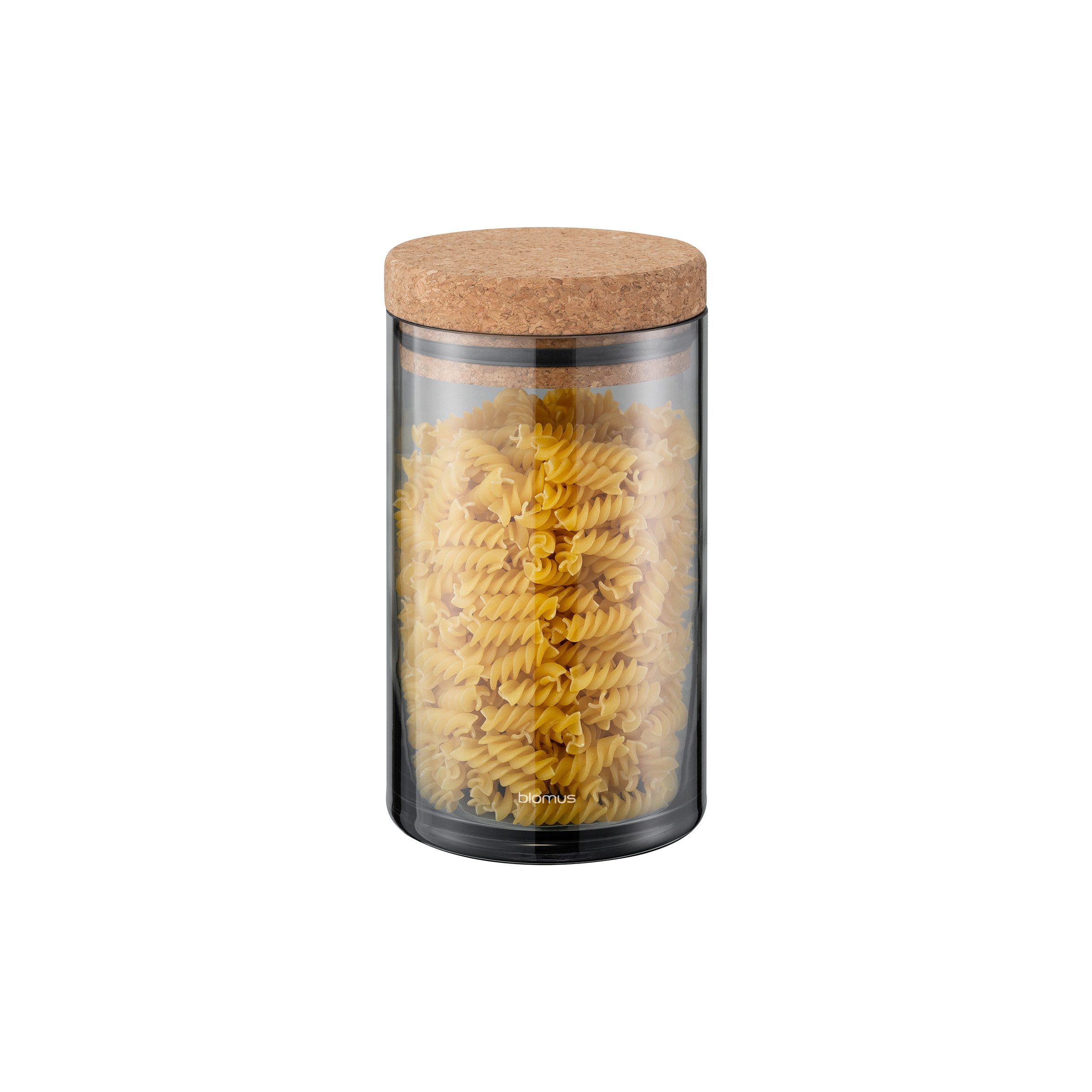 blomus Vorratsglas -KEEPY- Vorratsdose, Aufbewahrungsbehälter: Luftdicht & frisch, Borosilikatglas, Hochwertig, Glas, Korkdeckel, Vielseitig, Robust, Stilvoll, Modern
