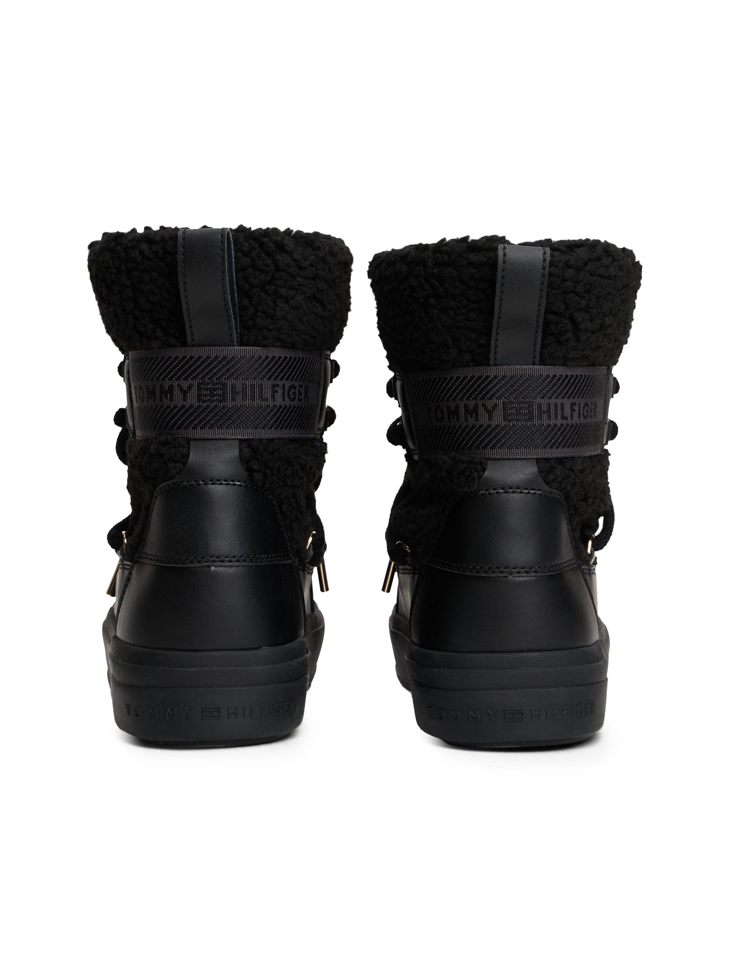 Tommy Hilfiger FAUX SHEARLING SNOWBOOT Winterboots, Winterstiefelette, Outdoorschuh mit aufgesetzter Schnürung