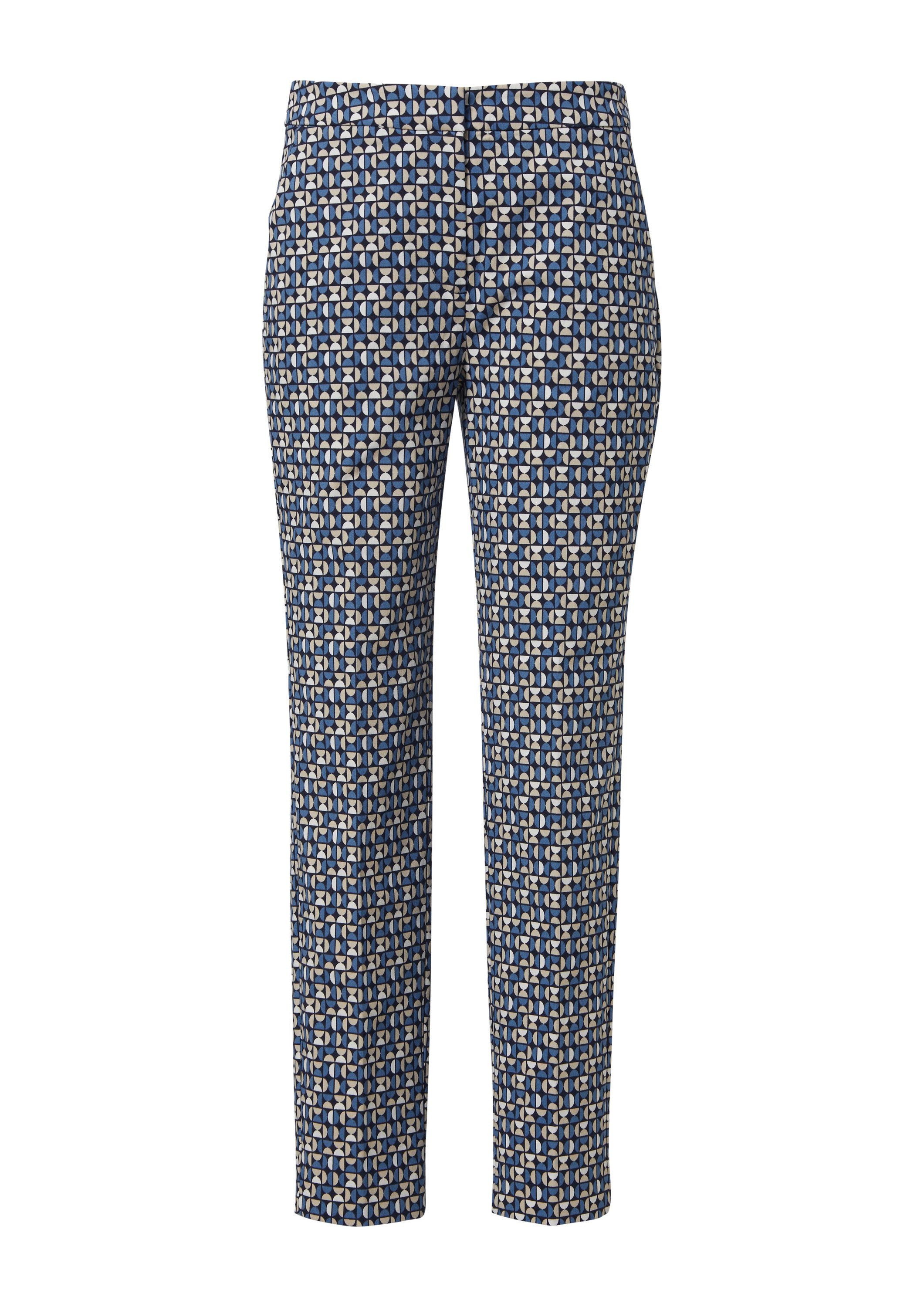 comma 7/8-Hose Hose Gemusterte Viskosestretch-Hose im günstig online kaufen