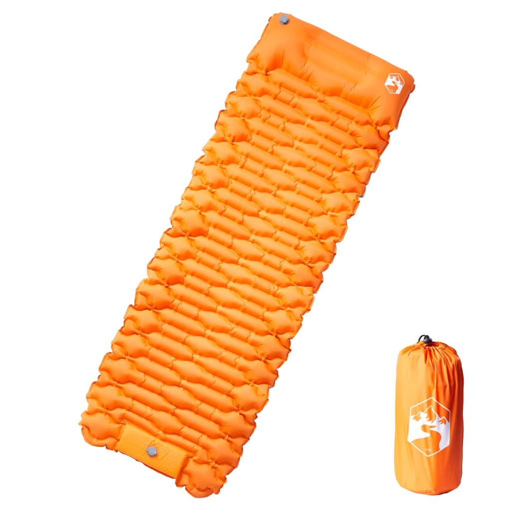 Isomatte Selbstaufblasende Isomatte mit Kissen Orange