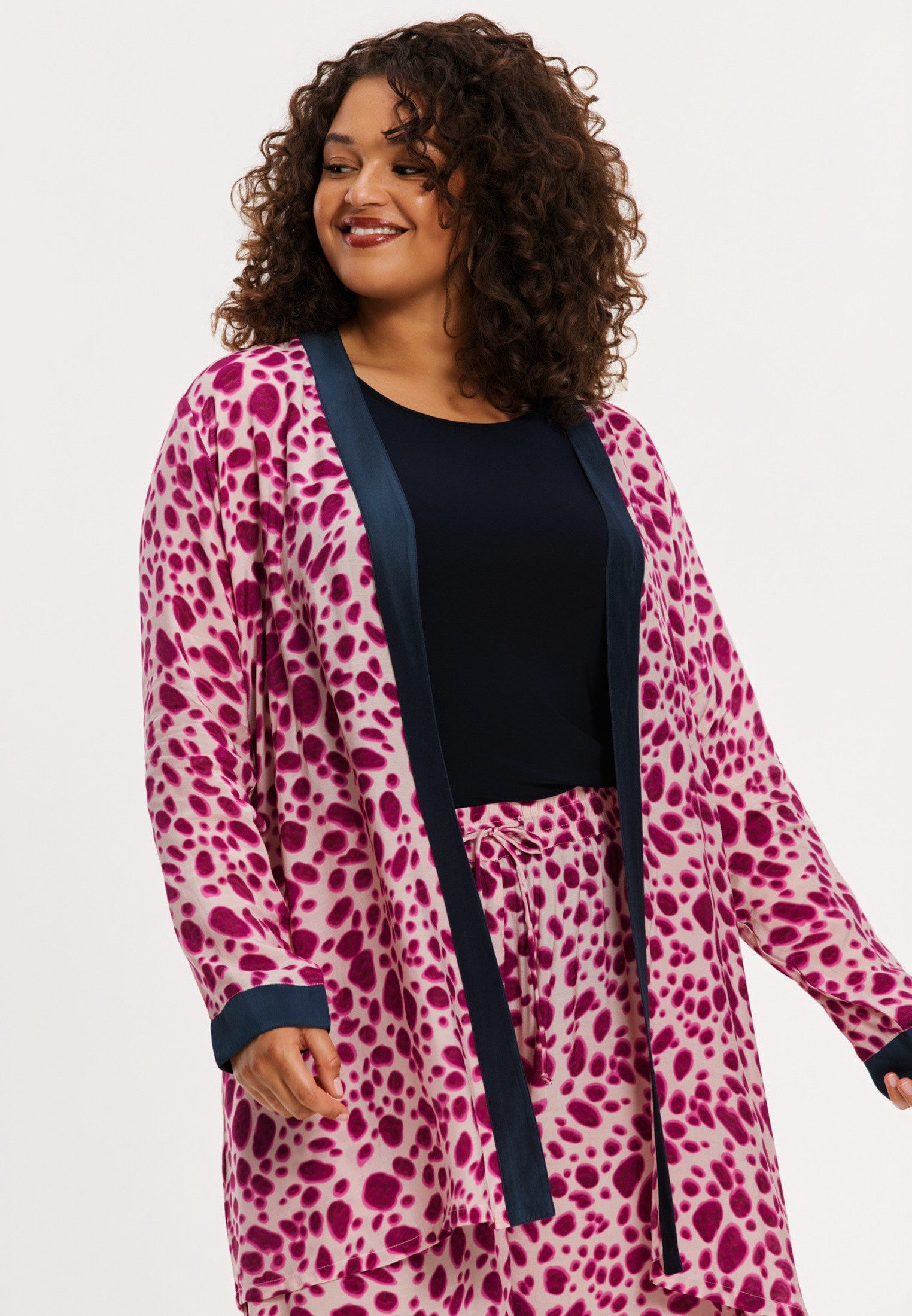 YOEK Cardigan Damen Strickjacke Flare Fit