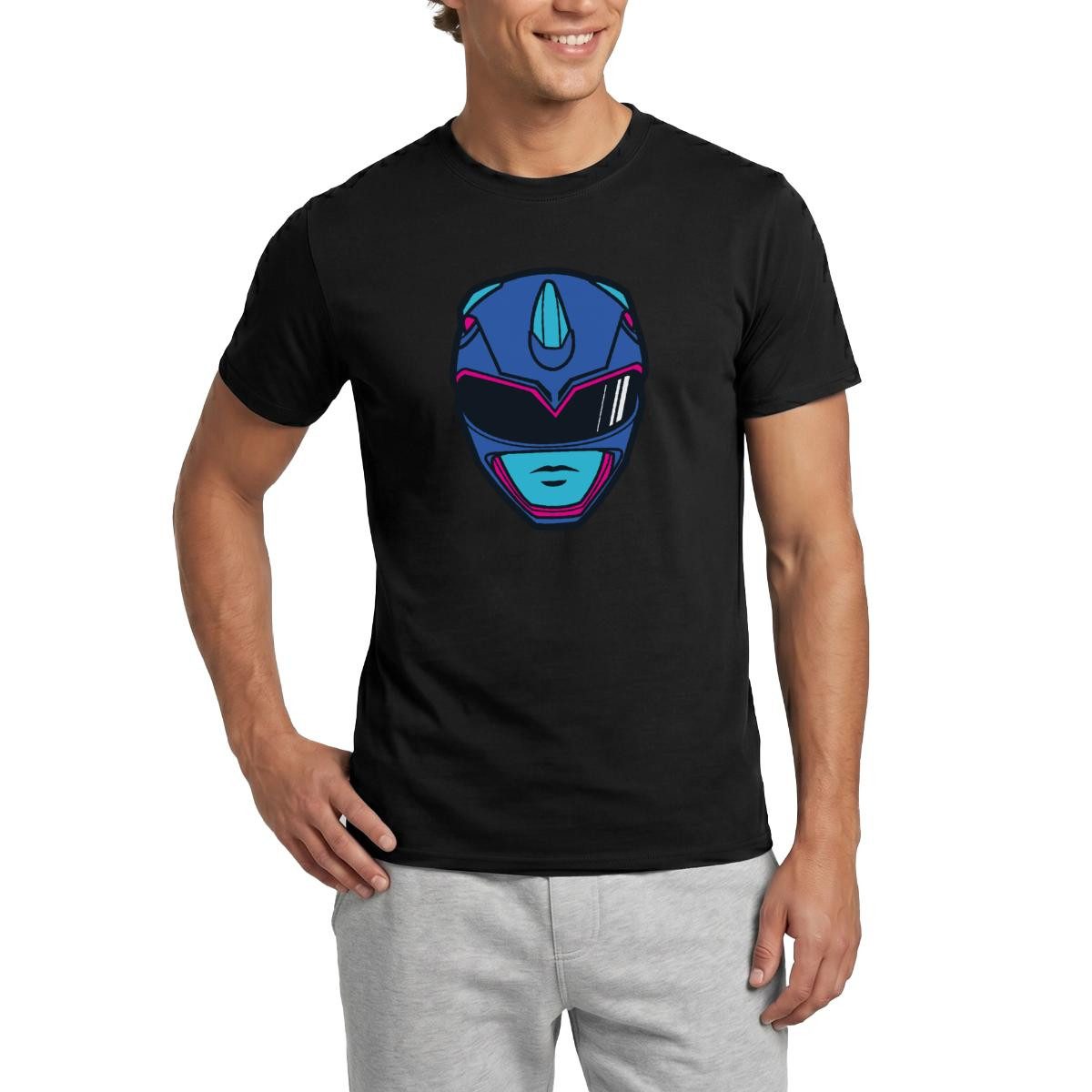 Spreadshirt T-Shirt Power Rangers Blauer Ranger Helm Männer T-Shirt (1-tlg)