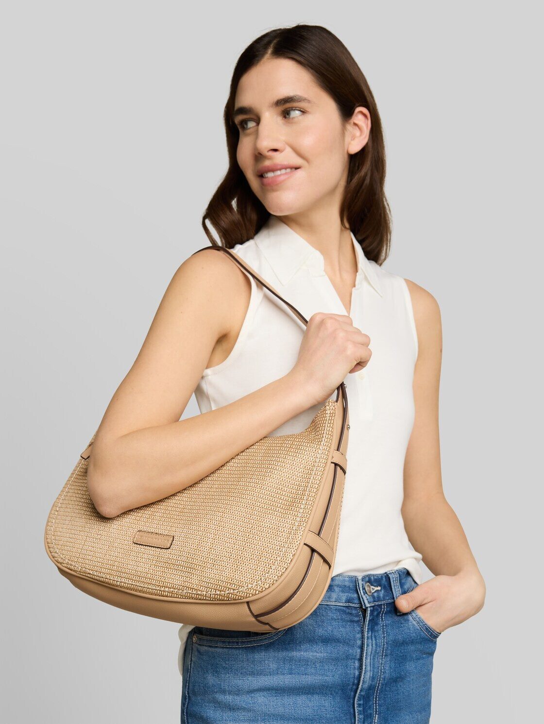 TOM TAILOR Beuteltasche Bags, TTLYSA SUMMER M Beuteltasche mit Materialmix