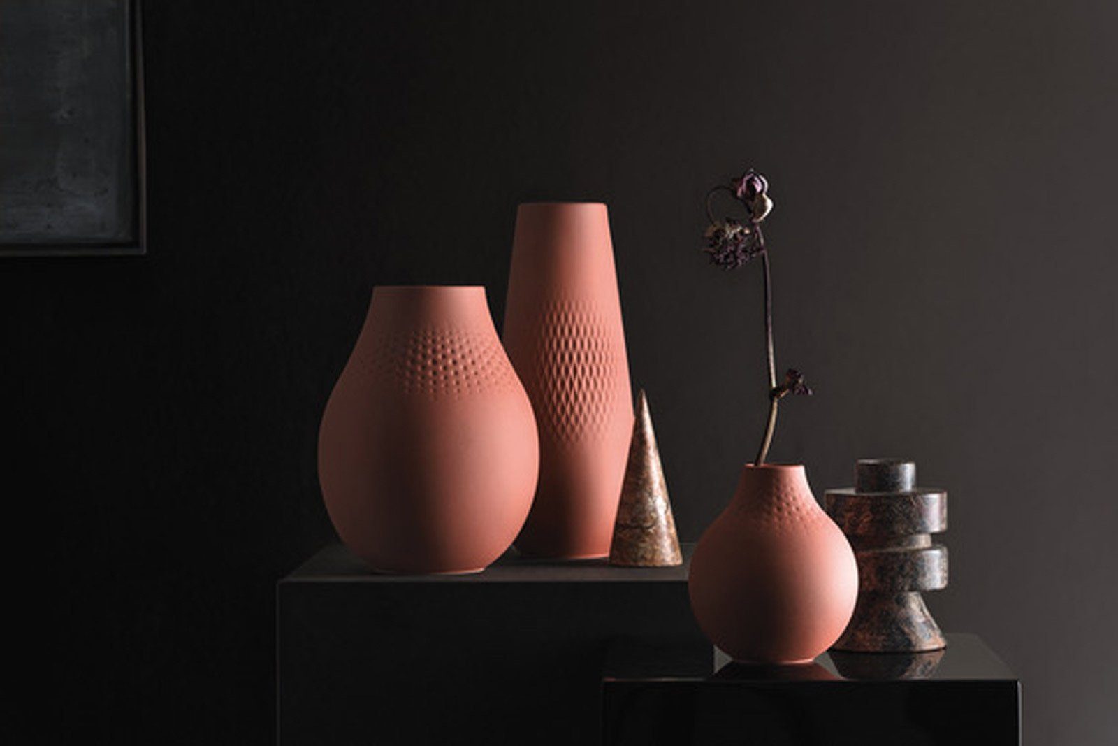Collier St) Vase, Manufacture Boch 1 rot Villeroy & (1 26.0 cm Vase Dekovase