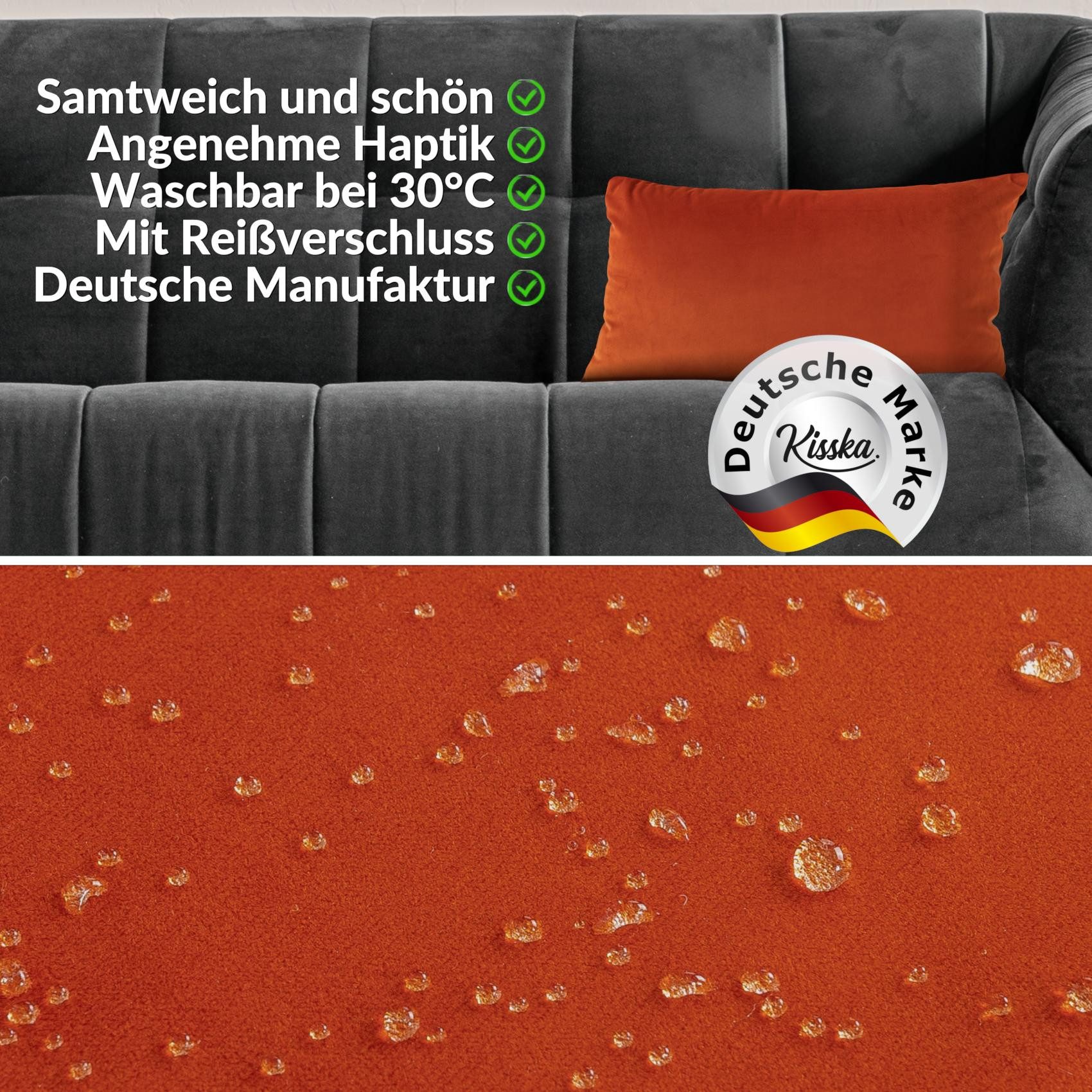 ANRO Dekokissen Kissenhülle MIT oder OHNE Füllung Kissenbezug Zierkissen, Kissenhülle in 30x50cm ohne Füllung Kupfer