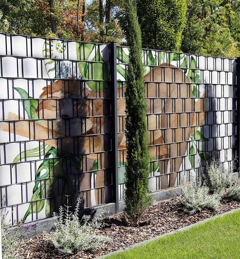 MyMaxxi Sichtschutzstreifen Sichtschutzstreifen Müdes Faultier Mentalität Sichtschutz Garten Zaun, (Müdes Faultier Mentalität)