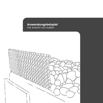 Fassadenprofile Sockelleiste, L: 100 cm, H: 8 cm, Lochblech Aluminium, Abschlussleiste für Terrasse und Balkon geeignet, 1-St., Kiesfangleiste Aluminium, Kiesleiste Materialstärke 1,0mm