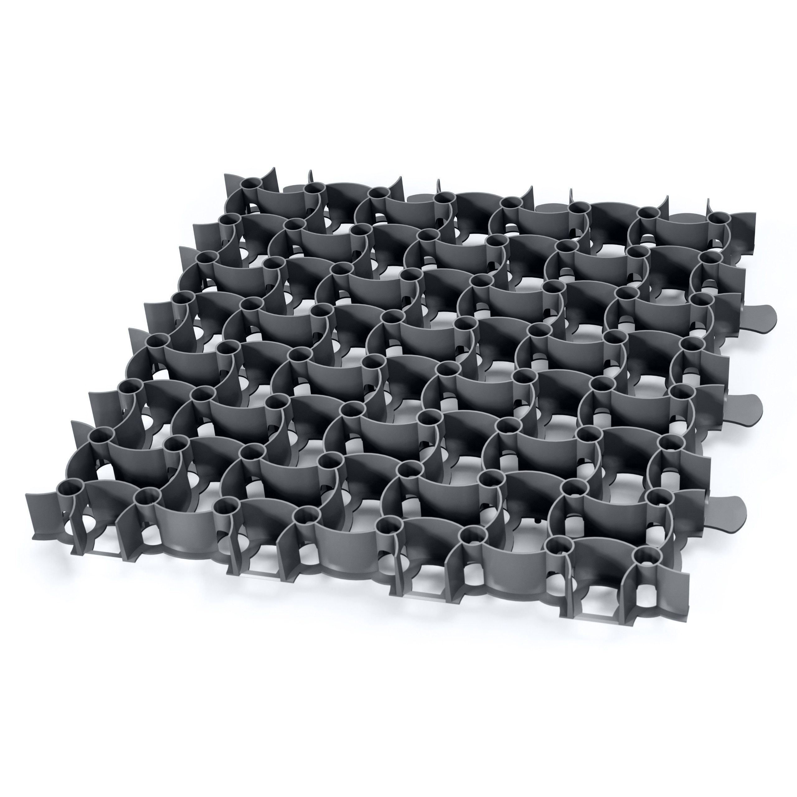 Garronda Rasengitter befahrbar 50x50x4 cm Kunststoff Parkplatzgitter GD-0224, 50x50 cm, 1-St., 1 Stück Rasengitterplatten