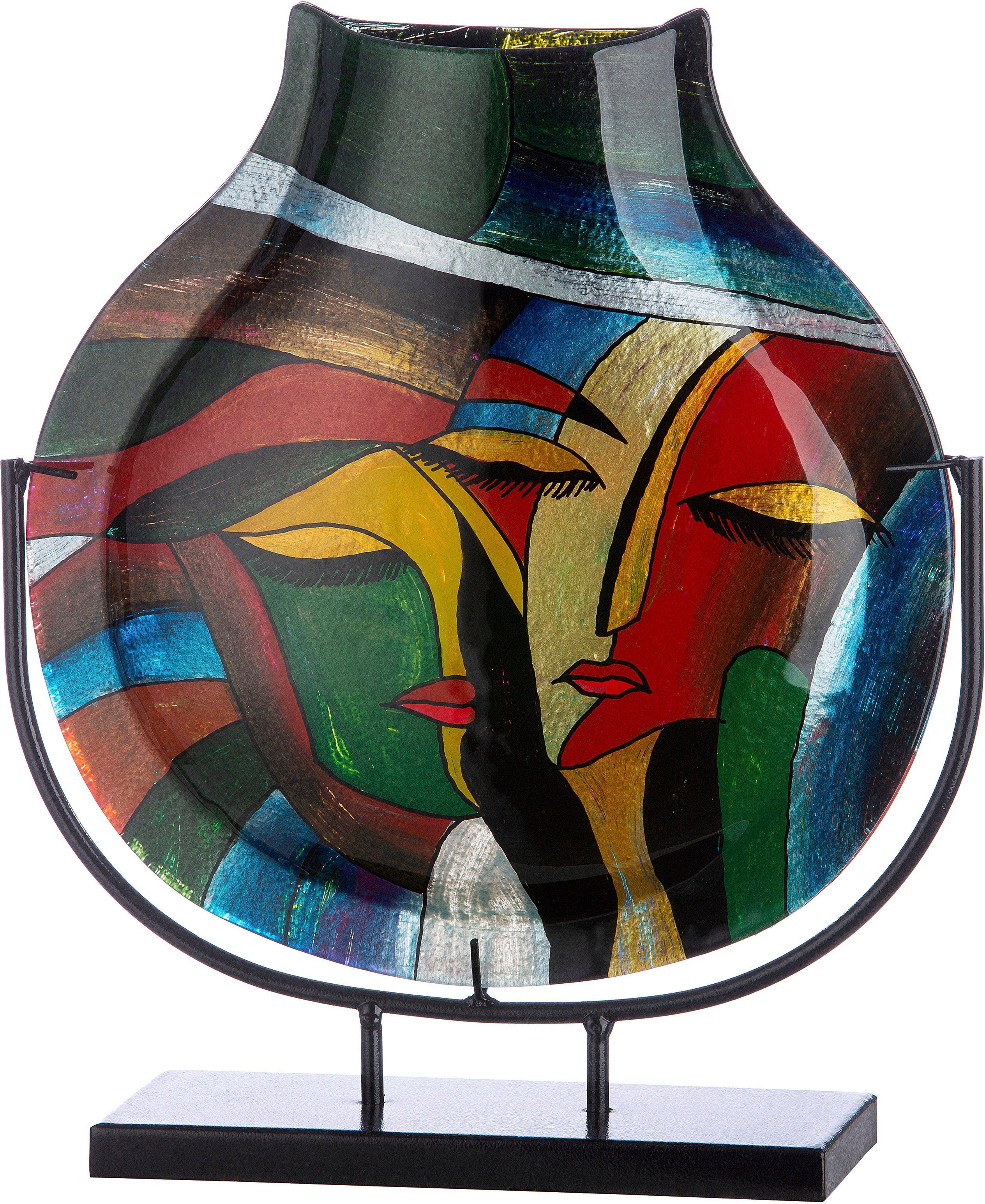 Casablanca by Gilde Dekovase Vero (1 St), dekorative Vase aus Glas, Dekoobjekt