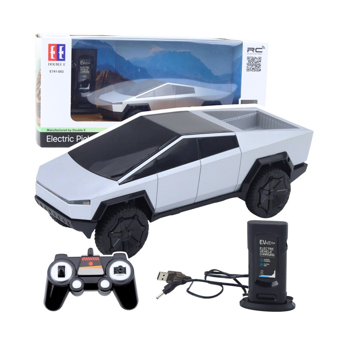 Wisam RC-Auto Ferngesteuertes Auto RC Pickup Truck LED-Leuchten Silber
