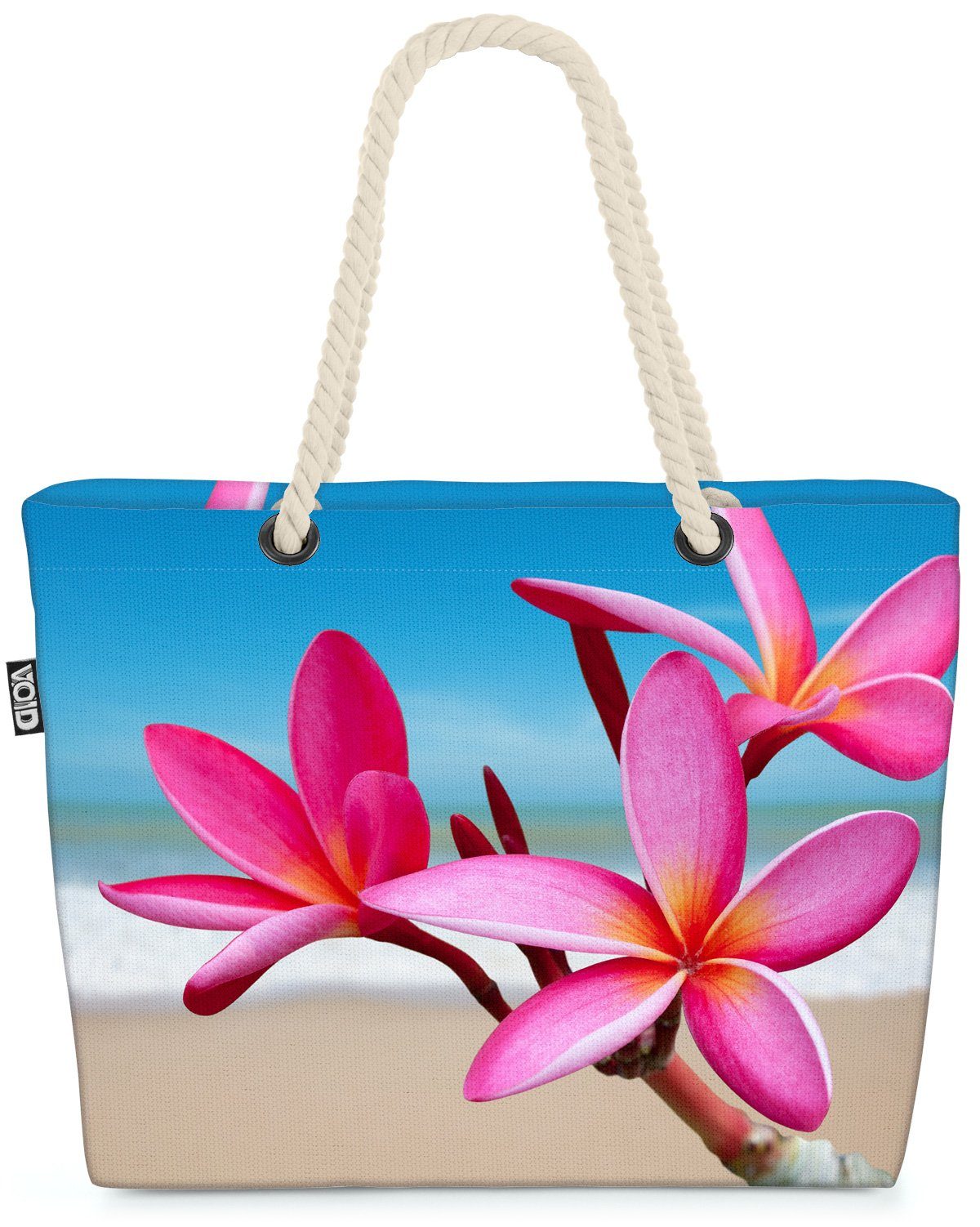 VOID Strandtasche (1-tlg), Hawaiiblume Blume Strand Hawaii plumeria asien bali schön-heit exotis | Strandtaschen